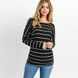 3-Pack Waffle Drop Shoulder L/S Top